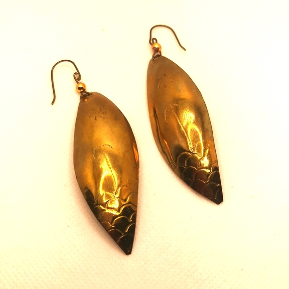 unknown Jewelry - Brass fishing lure earrings